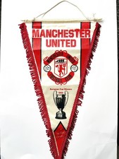 Vintage  Manchester United European cup winners pennant 