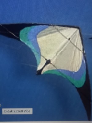 Didak Vipe 2 Line Stuntdrachen blau/grün 7 Fuß 2 Zoll Kite