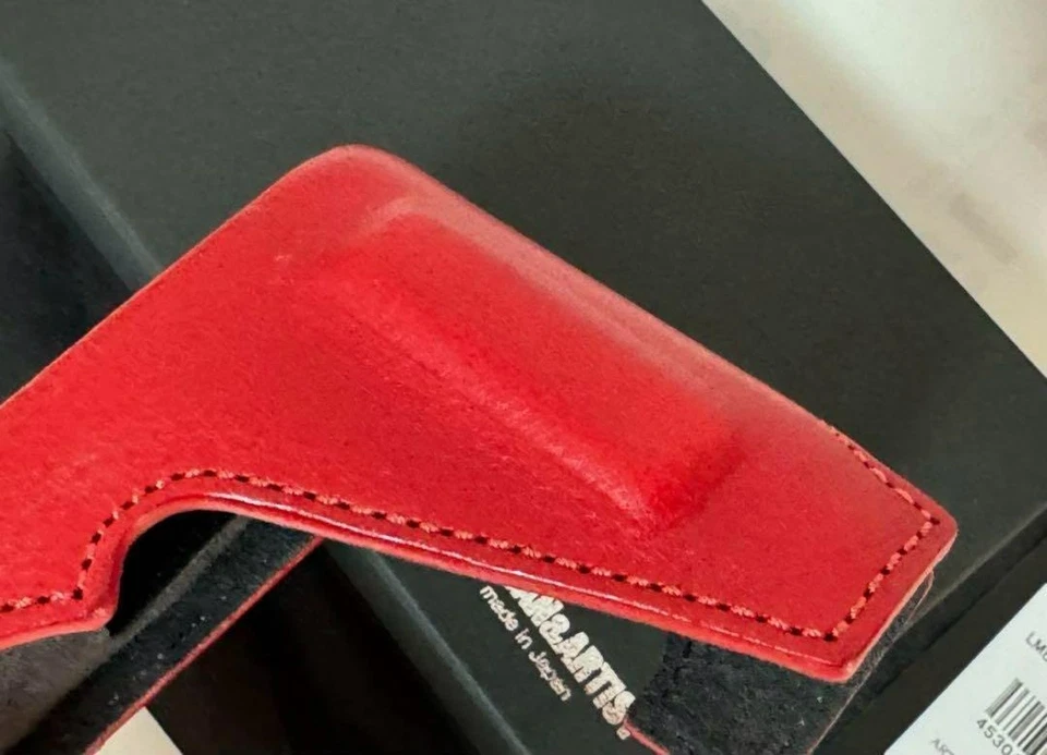 Estuche de cuero rojo genuino artesanal y artista LMB-CL para Leica CL - nuevo, solo estuche Foto 4 de 4