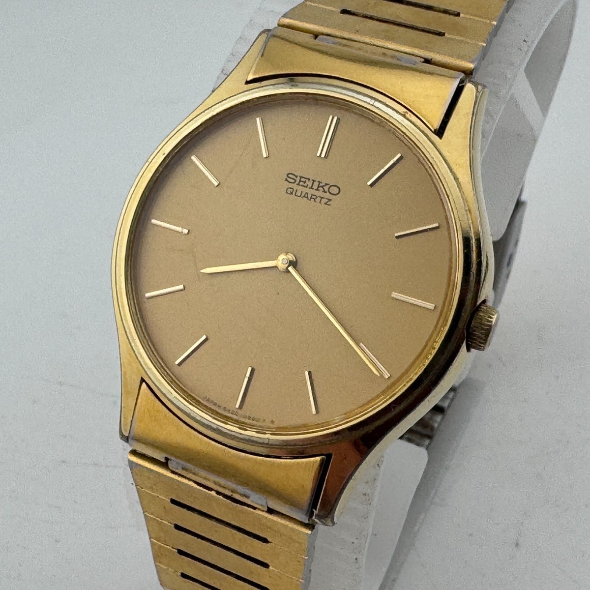 Vintage Seiko Quartz Watch 5420-0140 Men Gold Tone Japan Made