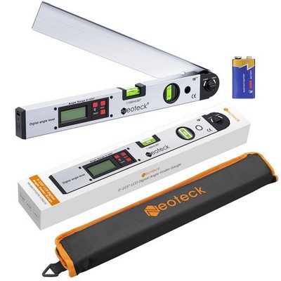 Neoteck 0~225° LCD Digital Protractor Spirit Level Angle Finder Gauge Backlit