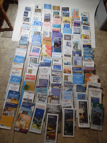 HUGE Lot of 100 + Paper Folding Road Maps | eBay