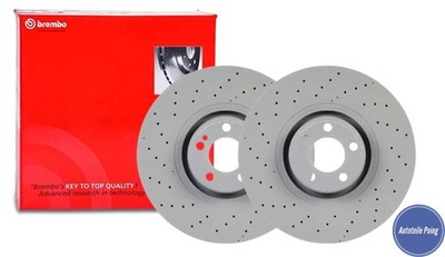 2X BREMBO BRAKE DISC 370MM FRONT MERCEDES BENZ GLC S CLASS X254 W222 C217 NEW