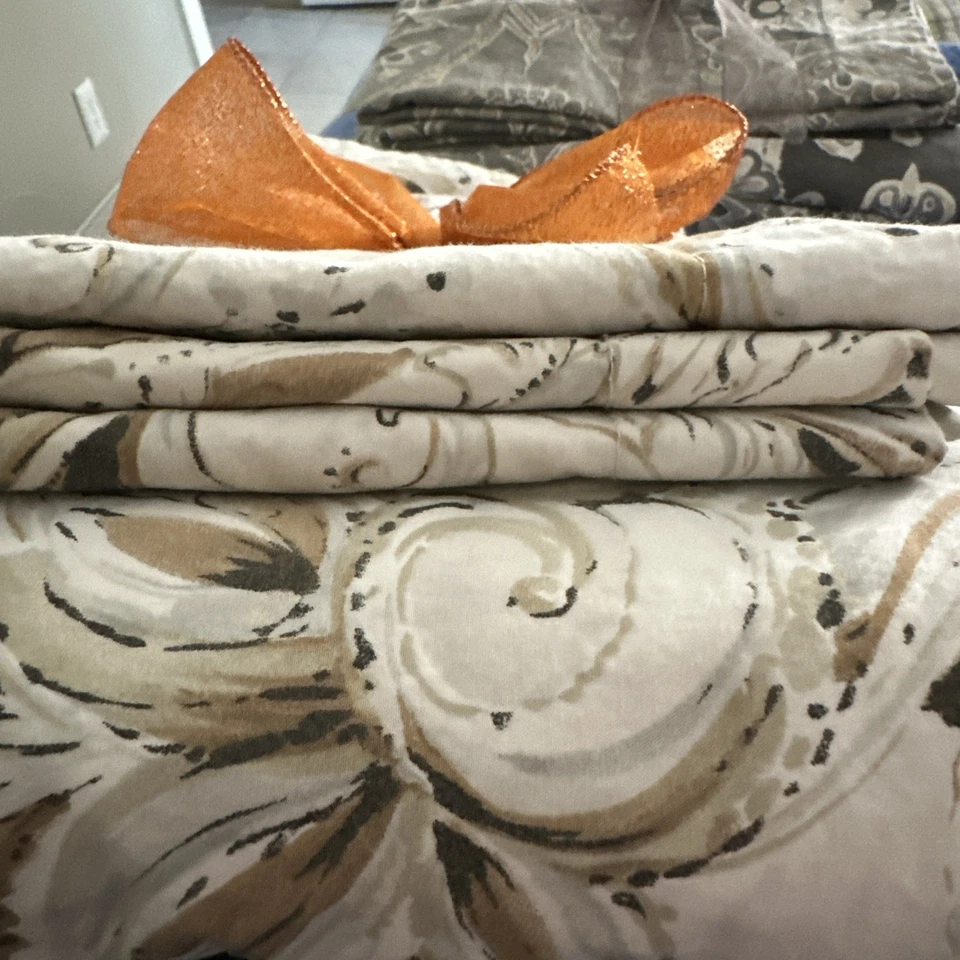 POTTERY BARN Jolie Paisley Percale Cotton 4pc KING DUVET SET PREOWN+ BOUNS - Image 4 of 4