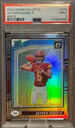 2024 Panini Donruss Optic Jayden Daniels #248 Holo Prizm PSA 9 RC