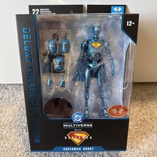Robot 7  Superman Deluxe Theatrical McFarlane Red Platinum Edition DC Multiverse