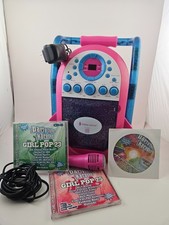 Singing Machine Portable Karaoke With Built-in Light Show Model Pink CD Bundle
