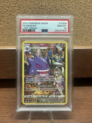 2022 POKEMON SWORD & SHIELD LOST ORIGIN #TG06 FULL ART/GENGAR PSA 10