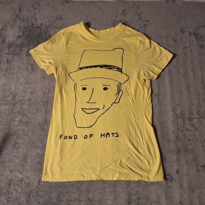Jason Mraz Fond of Hats T-Shirt Women Size Small Yellow Cotton Tour Band