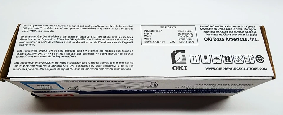 Tóner YAN serie Oki 050-1543 p/n 43324419 C6100/C5550MFP NUEVO, ¡ENVÍO GRATUITO! Foto 4 de 4