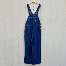 Vintage 70s OshKosh Denim Bibs Overalls Sanforized Vestbak Mens 44x30 Union Made