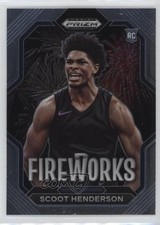 2023-24 Panini Prizm Draft Picks Fireworks Scoot Henderson #3 12g7