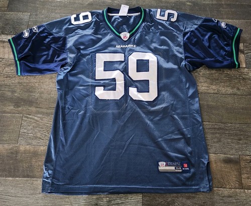 Seattle Seahawks #59 Aaron Curry On Field Y2K Reebok Jersey Size 54 NFL Stitch - Picture 1 of 10