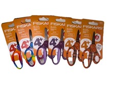 Lot of 6 Fiskars Kids Scissors 5in Blunt Tip Ages 4 Assorted Colors New