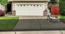 28 Feet Wide Driveway Safety Net Barrier- For Kids  Pets - Blocks Off Driveway