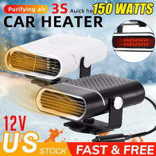 Portable Electric Car Heater 12V Heating Fan Defogger Defroster Demister 150W US