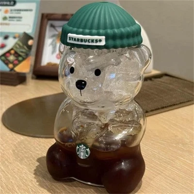 Starbucks Barista Bear Cup Edición Limitada Taza de Vidrio Regalo de Navidad 503 ml 2026 Reino Unido