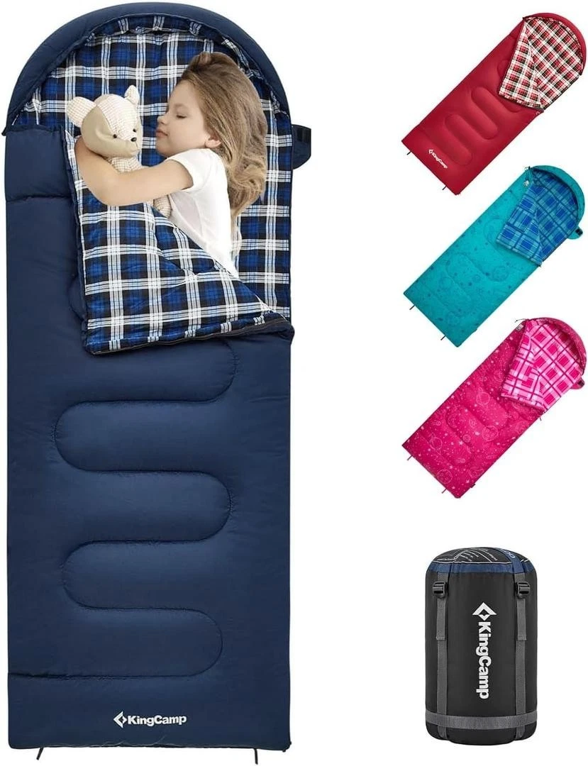 KingCamp Sleeping Camping Bag Cloud 300S 66.9 x 27.5 In Carbon Blue NEW