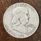 1952-D Benjamin Franklin Half Dollar 50c 90% Silver