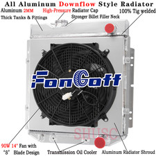 259 4 Row Radiator Shroud Fan For 1960-66 Ford Mustang Falcon Ranchero Mercury