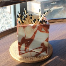 Natural Calacatta Viola Marble Toothbrush Holders for Bathroom, Marble Makeup...