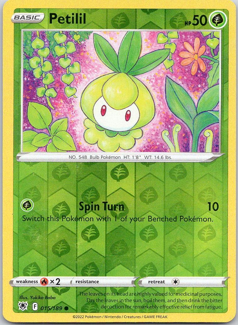 Pokemon Petilil 15/189 Astral Radiance Common Reverse Holo NM TCG