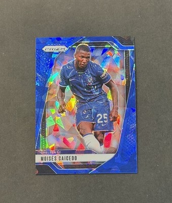 2024-25 Panini Prizm EPL #102 Moises Caicedo Blue Ice Prizm /75