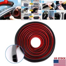 33ft B-shape Rubber Car Window Door Seal Strip Trim Edge Guard Weatherstrip Us