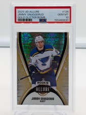 2025-26 UD Allure #126 Jimmy Snuggerud Rookie Glitter Bomb #036/199 PSA 10 POP 2