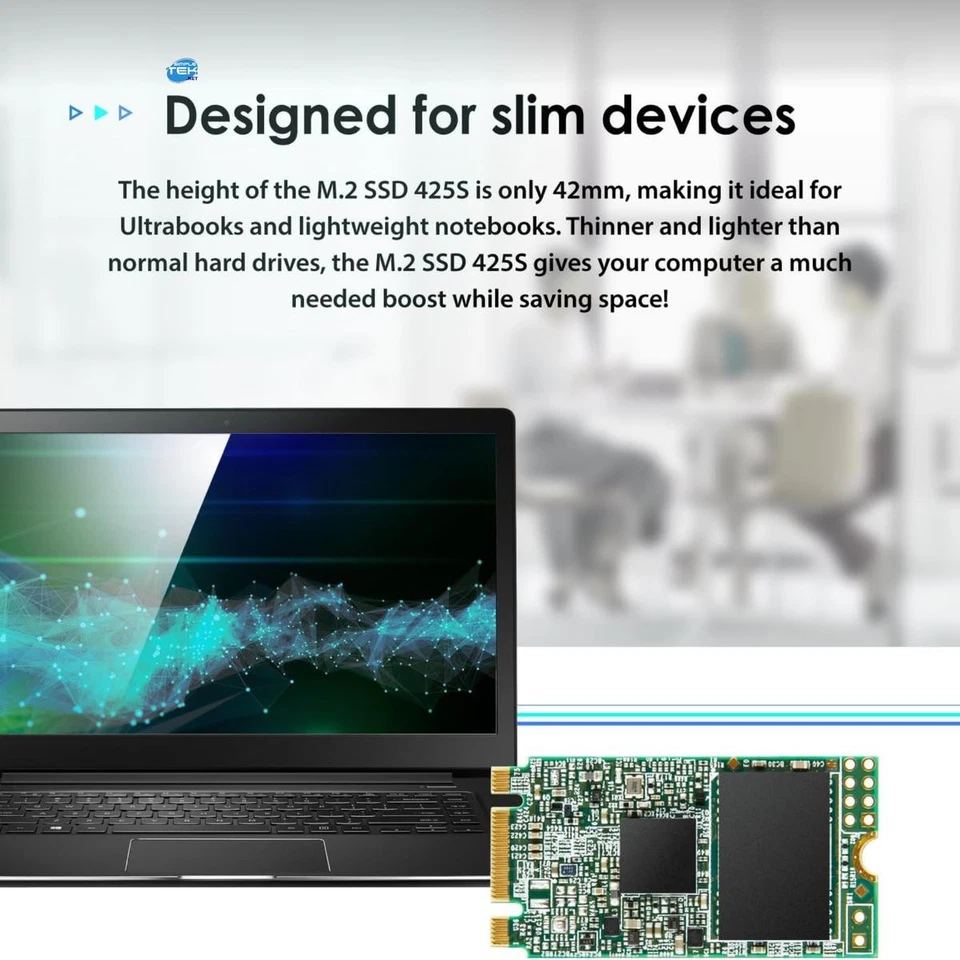 TRANSCEND 425S SSD M.2 SATA NGFF 2242 1TB Festplatte Notebook Tablet D Überholt - Bild 3 von 4