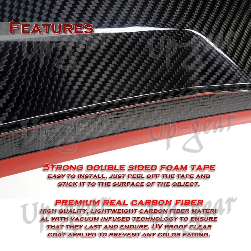 Alerón de ventana de techo trasero de fibra de carbono real estilo V para Kia Optima K5 2011-2015 Foto 4 de 4