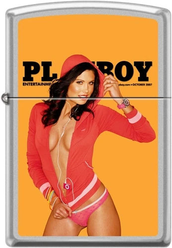 Zippo Playboy October 2007 Cover Satin Chrome Windproof Lighter NEW RARE