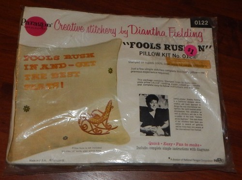 PARAGON NEEDLECRAFT KIT FOOLS RUSH IN CREATIVE STITCHERY BY DIANTHA FIELDING
