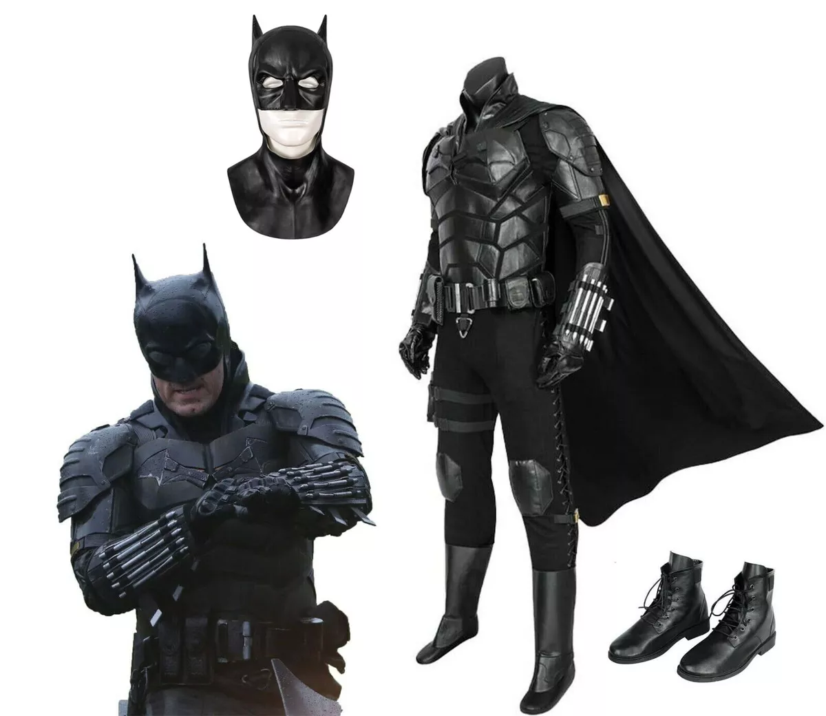 Costume The Batman cosplay adulti vestito completo professionale