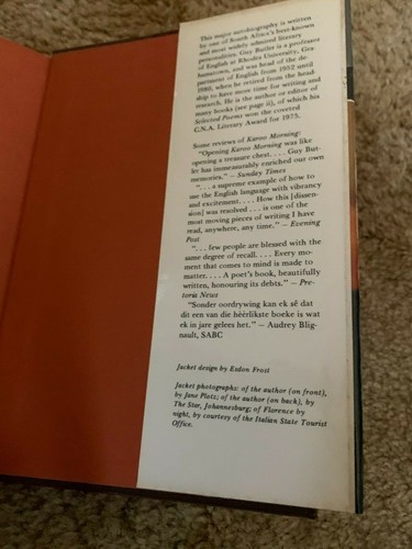 Bursting World: An Autobiography: 1936-45 by Butler, Guy Hardback Book VGC - Imagen 4 de 4