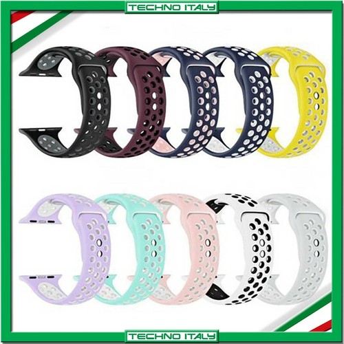 CINTURINO SILICONE COMPATIBILE PER APPLE WATCH NIKE SERIE 1-2-3-4 38 40 42  44 MM | eBay