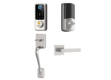 Front Door Lock Set: Keyless Entry Door Lock Deadbolt with Handle Set, Smart Loc