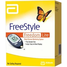 ABBOTT FreeStyle Freedom Lite Blood Glucose Meter Kit For GLucose Care