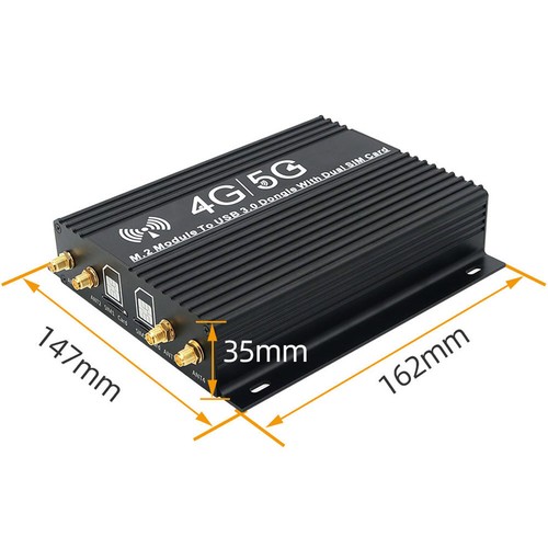 NGFF(M.2) 4G/5G Module to USB 3.0 Adapter with cooler fan/Dual SIM card slot - Picture 3 of 10