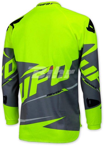 Camiseta UFO Revolt niño amarillo fluor/gris talla XS