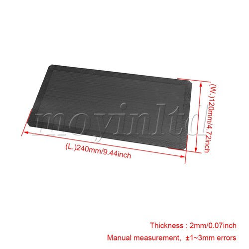 5x Black Magnetic Dust Proof Filter Mesh for PC Computer 120x240x2.0mm - Afbeelding 4 van 4