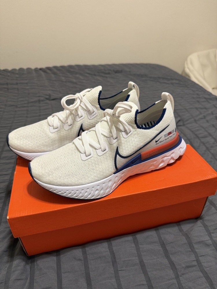 Nike React Infinity Run Flyknit BRS Club Mens Running Shoes US 8 Blue