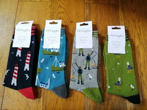 THOUGHT (BRAINTREE) BAMBOO MENS' SOCKS - SPM475 PESCA FISHING - BNWT - 第 14/14 張圖片