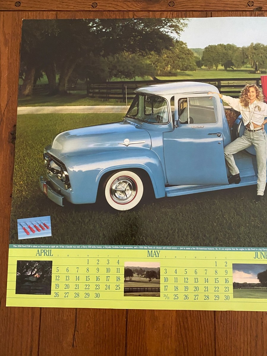 1992 MAC Tools Calendar Poster 1956 Ford F-100 Truck Sexy Girl | eBay