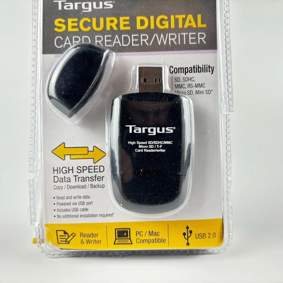 Targus Secure Digital Card Reader Writer USB 2.0 TGR-MSD500 For PC/Mac - Image 4 of 4