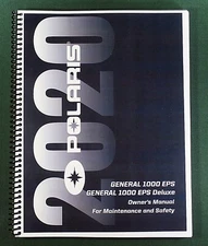 2020 Polaris General 1000 EPS Owner's Manual: Full Color & Protective Covers!