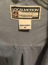 Local Motion SeventySeven Light Blue Snap Front Men's (M) Shirt *Free Shipping