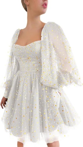 Brillante Vestido de Baile de graduación para Mujer Brillo Estrella Vestidos de Fiesta de Noche - Imagen 171 de 184