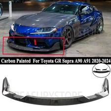 For Toyota GR Supra A90 A91 20-24 AG Style Carbon Look Front Bumper Lip Spoiler