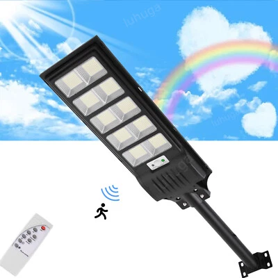 WZTO Lampione stradale solare LED rilevatore di movimento lampione stradale IP65 luce solare esterno